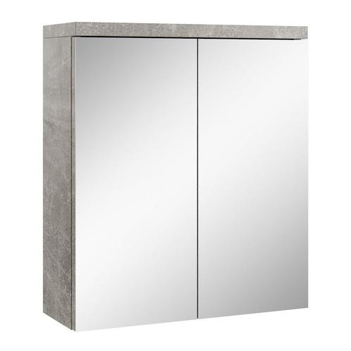 Badkamerkast Toledo 60 x 20 x 60 cm Beton Grijs Spiegelkast, Huis en Inrichting, Badkamer | Badkamermeubels, Nieuw, Verzenden