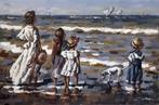 Francis Cristaux (1950) - Promenade au bord de Mer - En, Antiquités & Art