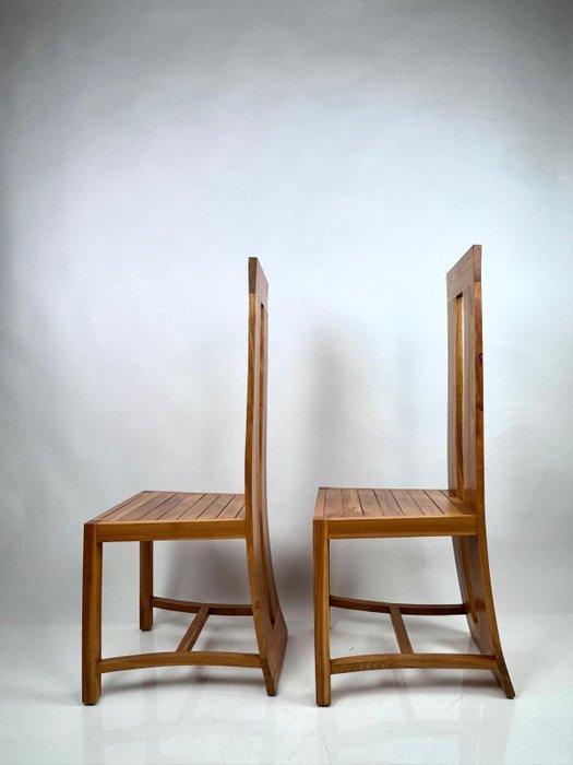 Chaise (2) - Teck - Paire de chaises en tek, Antiek en Kunst, Kunst | Designobjecten