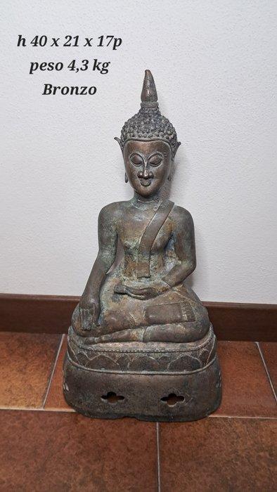 Buddha Sakyamuni bronzo - Beeld - Laos, Antiek en Kunst, Kunst | Niet-Westerse kunst