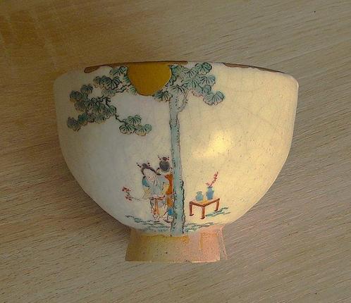 Chawan - EXCEPTIONNEL grès porcelaineux EDO en KYO-WARE, Antiek en Kunst, Antiek | Overige Antiek