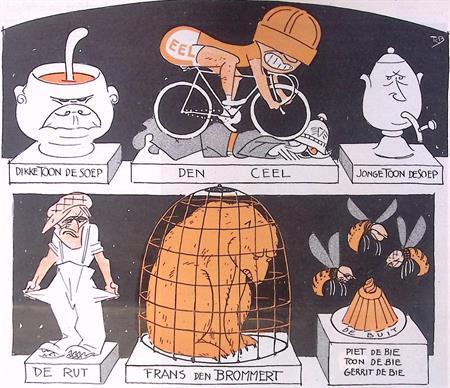 Spotprent over de Bende van Oss (lijst optie, Lithos), Antiek en Kunst, Kunst | Litho's en Zeefdrukken, Verzenden