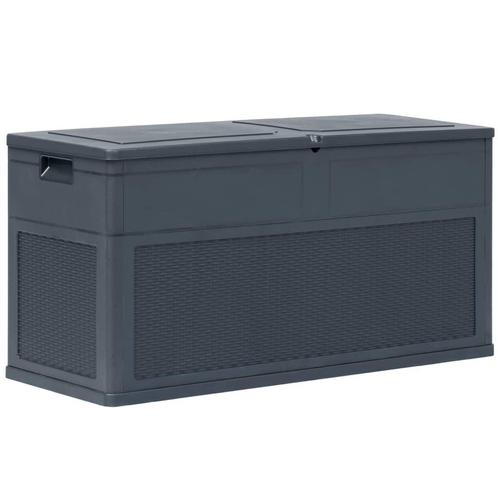 vidaXL Opbergbox 320 L antraciet, Tuin en Terras, Bergingen en Tuinkasten, Nieuw, Verzenden