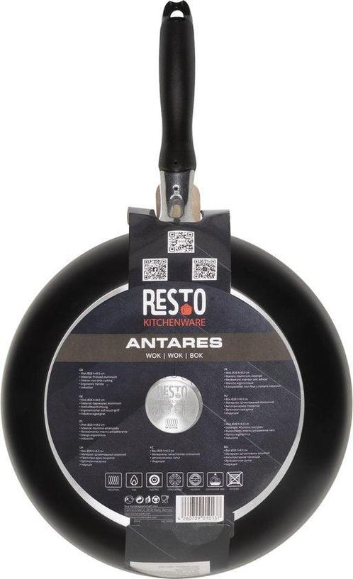 Tweedekans | Resto Antares Wokpan Ø28 cm – Antiaanbaklaag –, Huis en Inrichting, Keuken | Potten en Pannen, Ophalen of Verzenden