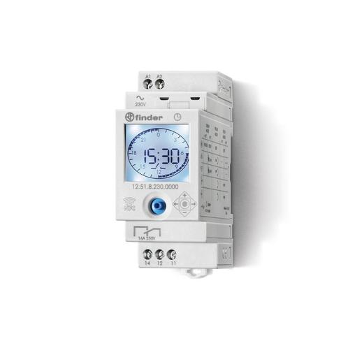 Finder Digitale Tijdschakelaar 16A 230V DIN Rail Programmeur, Doe-het-zelf en Bouw, Elektriciteit en Kabels, Verzenden