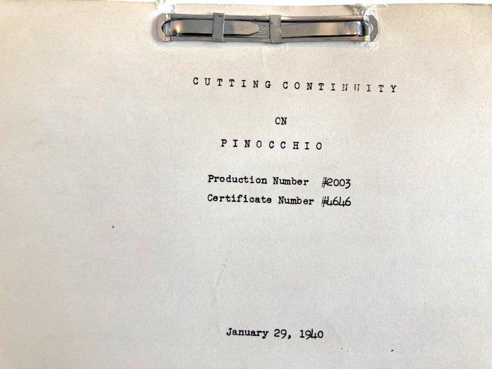 Pinocchio Oorspronkelijk 1940 Script - from Walt Disney, Verzamelen, Disney