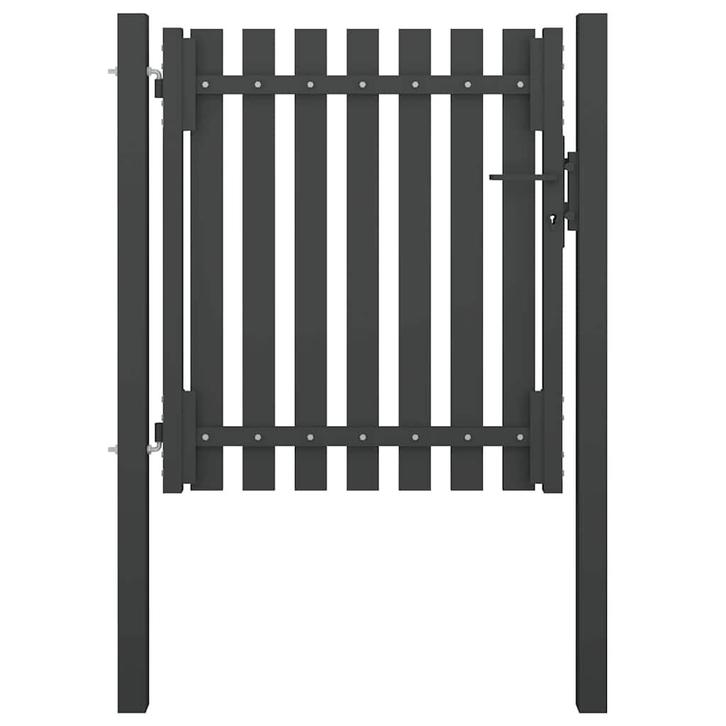 vidaXL Poort 1x1,25 m staal antraciet, Tuin en Terras, Tuinpoorten, Nieuw, Verzenden
