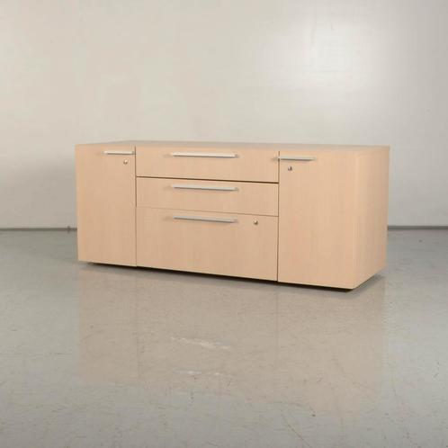 Dressoir Drentea - Ahorn - 62 x 152 cm - 2 kastjes, 3 laden, Huis en Inrichting, Kasten | Roldeurkasten en Archiefkasten, Gebruikt