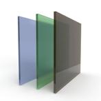 Enkel glas gehard satijn brons acide/melkglas 8 mm, Verzenden, Nieuw