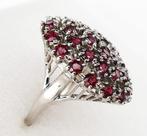 Zilver, Ring Cœur de Perséphone Granaat & Natuurlijke