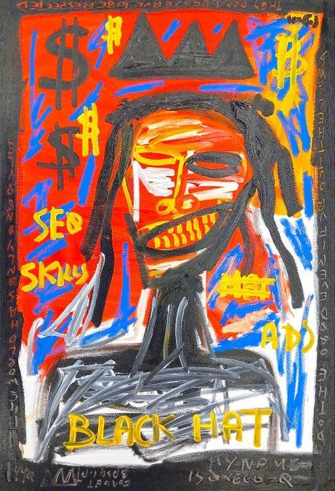0xec6d0 (XX-XXI) - Black Hat - XL, Antiek en Kunst, Kunst | Schilderijen | Modern