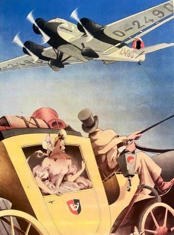 Jupp Wiertz - Lufthansa adverising and propaganda poster -