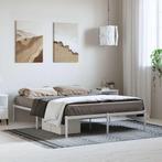 vidaXL Bedframe metaal wit 135x190 cm, Huis en Inrichting, Slaapkamer | Bedden, Verzenden, Nieuw
