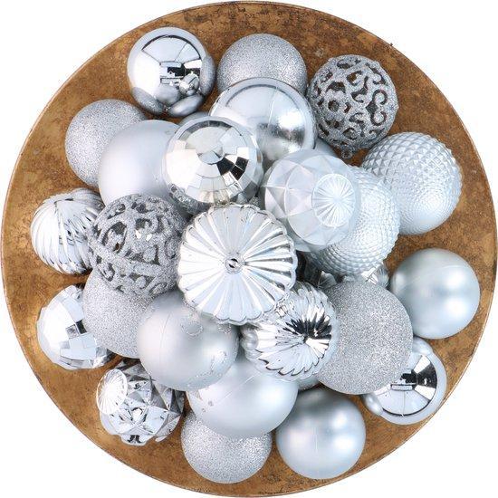 2dekans | Giftsome Zilveren Kerstballen Set - 60 Kunststof, Diversen, Kerst, Ophalen of Verzenden