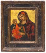 Pittore Rinascimentale (XV-XVI) - Madonna col Bambino, Antiek en Kunst