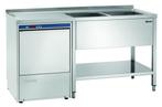 RVS spoelwerktafel met 2 spoelbakken rechts en bodemschap |, Verzenden, Nieuw in verpakking