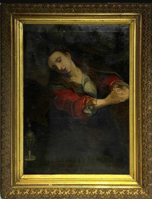 Italiaanse school (XVII) - Magdalena Penitente - NO RESERVE, Antiek en Kunst, Kunst | Schilderijen | Klassiek