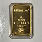 10 gram - Goud .999 - Metalor - Met certificaat, Timbres & Monnaies, Métaux nobles & Lingots