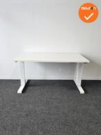 Refurbished - Ultradjust zit-sta bureau - Wit onderstel - 12, Werkplek, Ophalen of Verzenden, Gebruikt, Bureau