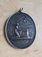 Nederland. Oval silver medal 1807, Leiden, Masonic lodge La