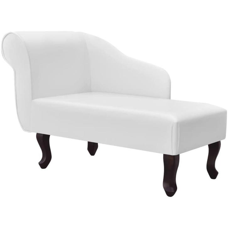 Chaise longue kunstleer wit | Retour Deal | 34% Korting!, Maison & Meubles, Canapés | Salons, Envoi