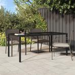 vidaXL Tuintafel Zwart 190x90x75 cm Poly Rattan, Tuin en Terras, Verzenden, Nieuw