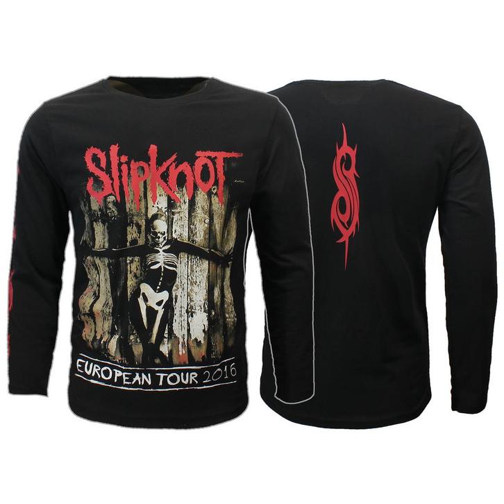 Slipknot Skeleton Flag Longsleeve T-Shirt - Officiële, Kleding | Heren, T-shirts
