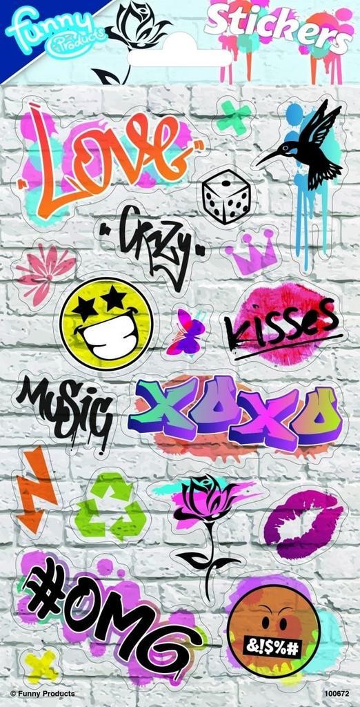 Stickers Graffiti, Hobby en Vrije tijd, Feestartikelen, Nieuw, Verzenden