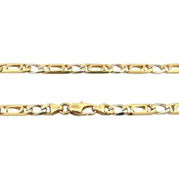 Collier - 18 carats Or jaune - Figaro Bicolor