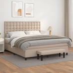 vidaXL Boxspring met matras kunstleer cappuccinokleurig, Verzenden, Nieuw