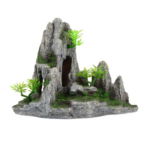 Steile rotsen met tempel / Aquarium decoratie As-920, Dieren en Toebehoren, Vissen | Aquaria en Toebehoren, Nieuw, Verzenden