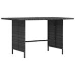 vidaXL Tuintafel 110x70x65 cm poly rattan grijs, Tuin en Terras, Verzenden, Nieuw