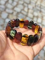 Magnifique bracelet œil de tigre multicolore à facettes dans