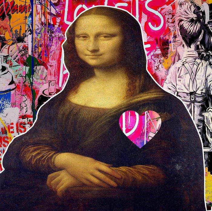 Poplea - Cinétique 3 en 1 MONA LISA POP (2000), Antiek en Kunst, Kunst | Schilderijen | Modern