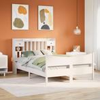 vidaXL Bedframe zonder matras massief grenenhout wit 140x200, Huis en Inrichting, Slaapkamer | Bedden, Verzenden, Nieuw