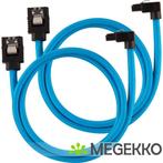Corsair CC-8900285 SATA-kabel 2 stuks 0,6m, haaks Zwart,, Verzenden, Nieuw