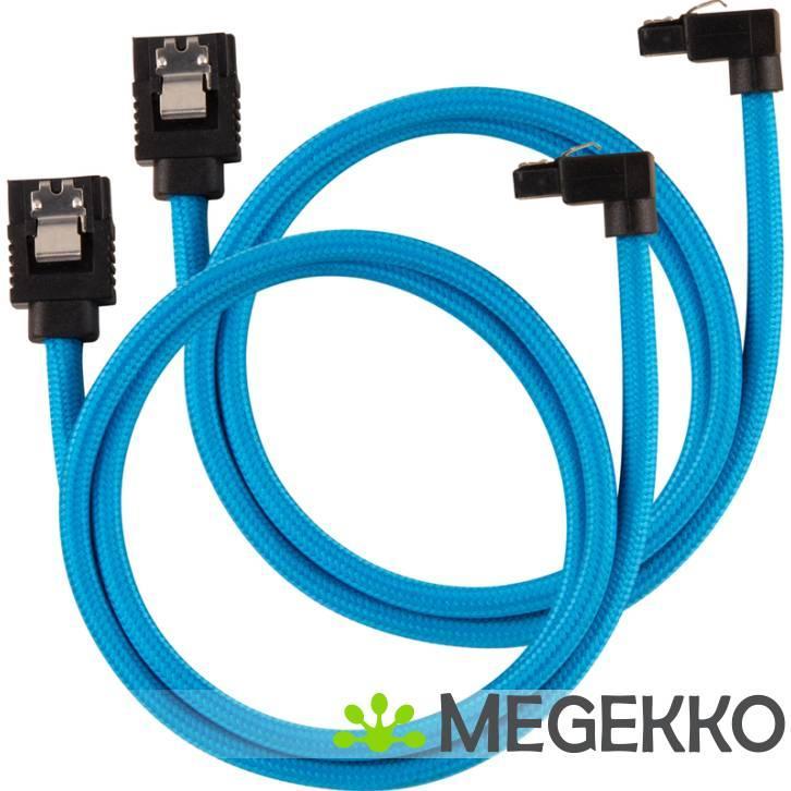 Corsair CC-8900285 SATA-kabel 2 stuks 0,6m, haaks Zwart,, Computers en Software, Overige Computers en Software, Nieuw, Verzenden