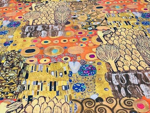 Exclusieve KLIMT STYLE stof - 3,00 x 2,80 meter - Katoen -, Antiquités & Art, Tapis & Textile