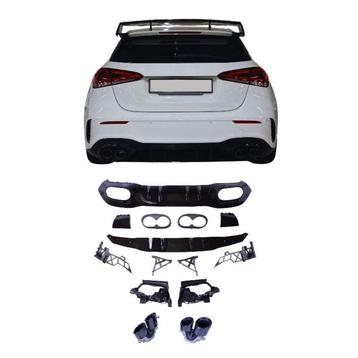 Diffuser voor mercedes a-klasse w177 hatchback 2019+ dubbele