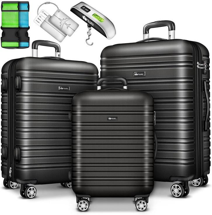 Kofferset - 3 delig - Trolley - Reiskofferset - Grijs - Till, Huis en Inrichting, Woonaccessoires | Overige, Verzenden