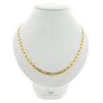 Tricolor gouden marineschakel ketting, Ophalen of Verzenden, Gebruikt, Overige kleuren, Goud