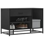 vidaXL Schoenenbank 80x40x53,5 cm bewerkt hout en metaal, Verzenden