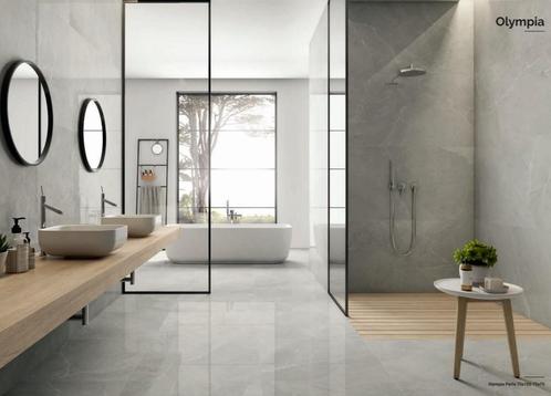 Olympia Perla ( LEVIGLASS ) 120x120 Hoogglans Vloertegel en, Doe-het-zelf en Bouw, Tegels, Ophalen of Verzenden