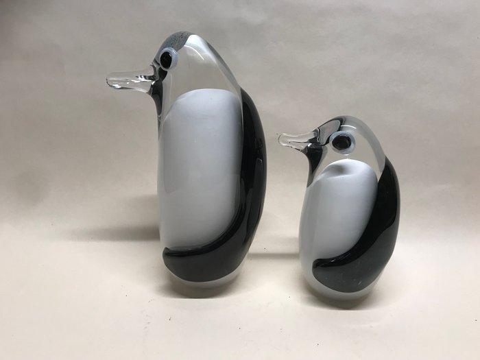 Boheems - Aurum - sculptuur, Pinquins - 16 cm - Glas - 2000, Antiek en Kunst, Curiosa en Brocante