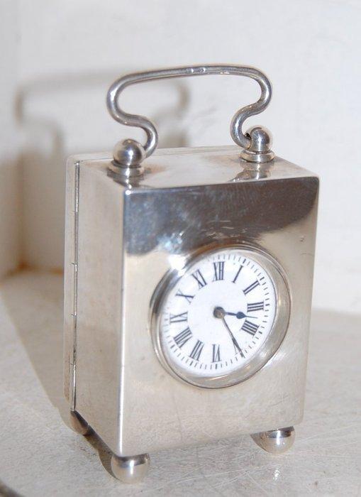 Mignonette reisklok - Zilver - 1850-1900, Antiek en Kunst, Antiek | Klokken