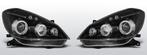 Koplampen Angel Eyes | Renault Clio 2005-2009 | zwart, Auto-onderdelen, Verzenden, Nieuw, Renault