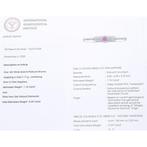 Broche - 14 karaat Witgoud, Platina - 1.70ct. tw. Saffier -