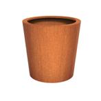 Cortenstaal plantenbak taps Ø100x100cm - Met bodem, Tuin en Terras, Bloembakken en Plantenbakken, 100 cm of meer, Rond, Nieuw