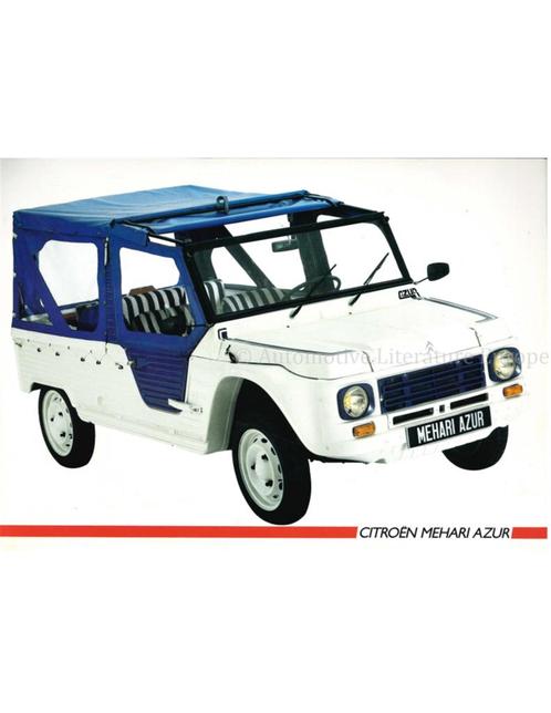 1986 CITROEN MEHARI AZUR LEAFLET FRANS, Livres, Autos | Brochures & Magazines, Enlèvement ou Envoi