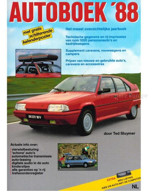 1988 AUTOBOEK JAARBOEK NEDERLANDS, Boeken, Auto's | Folders en Tijdschriften